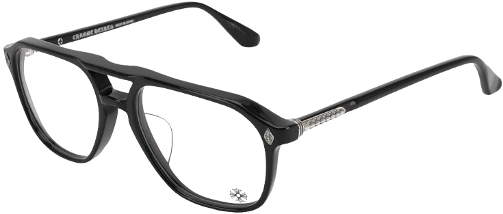 CHROME HEARTS 'ZIPHER' BLACK SUNGLASSES