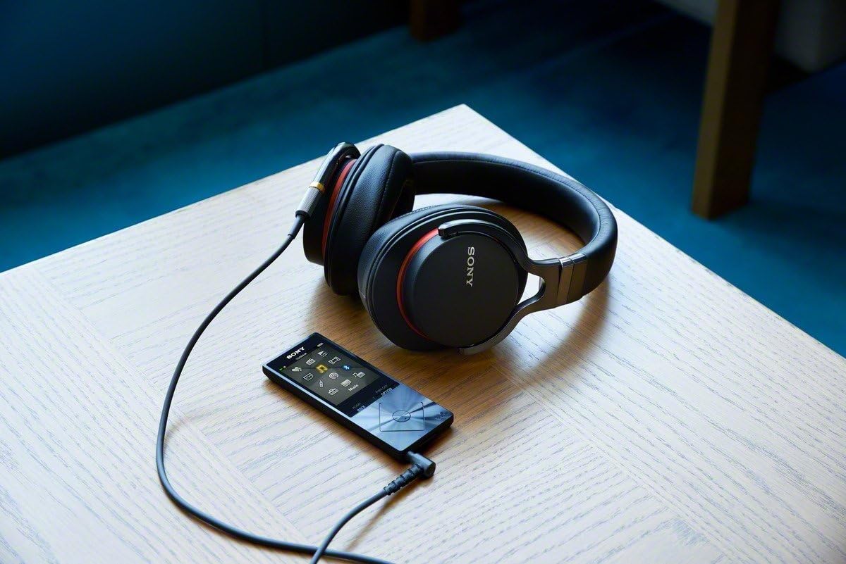 Sony SONY Headphones MDR-1A: Hi-Res Compatible, Closed-Type, Foldable, Detachable Cable/Balanced Connection Compatible, Remote Control and Microphone Included, Black MDR-1A B