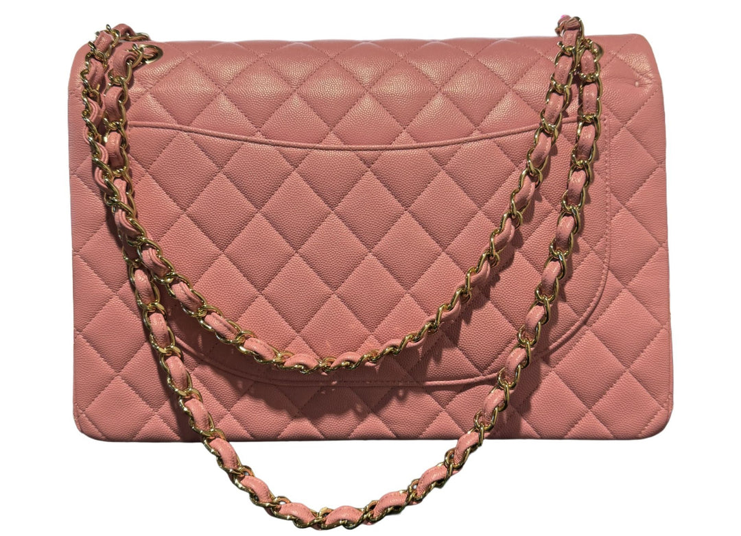 CHANEL 'PINK' CLASSIC MAXI DOUBLE FLAP BAG