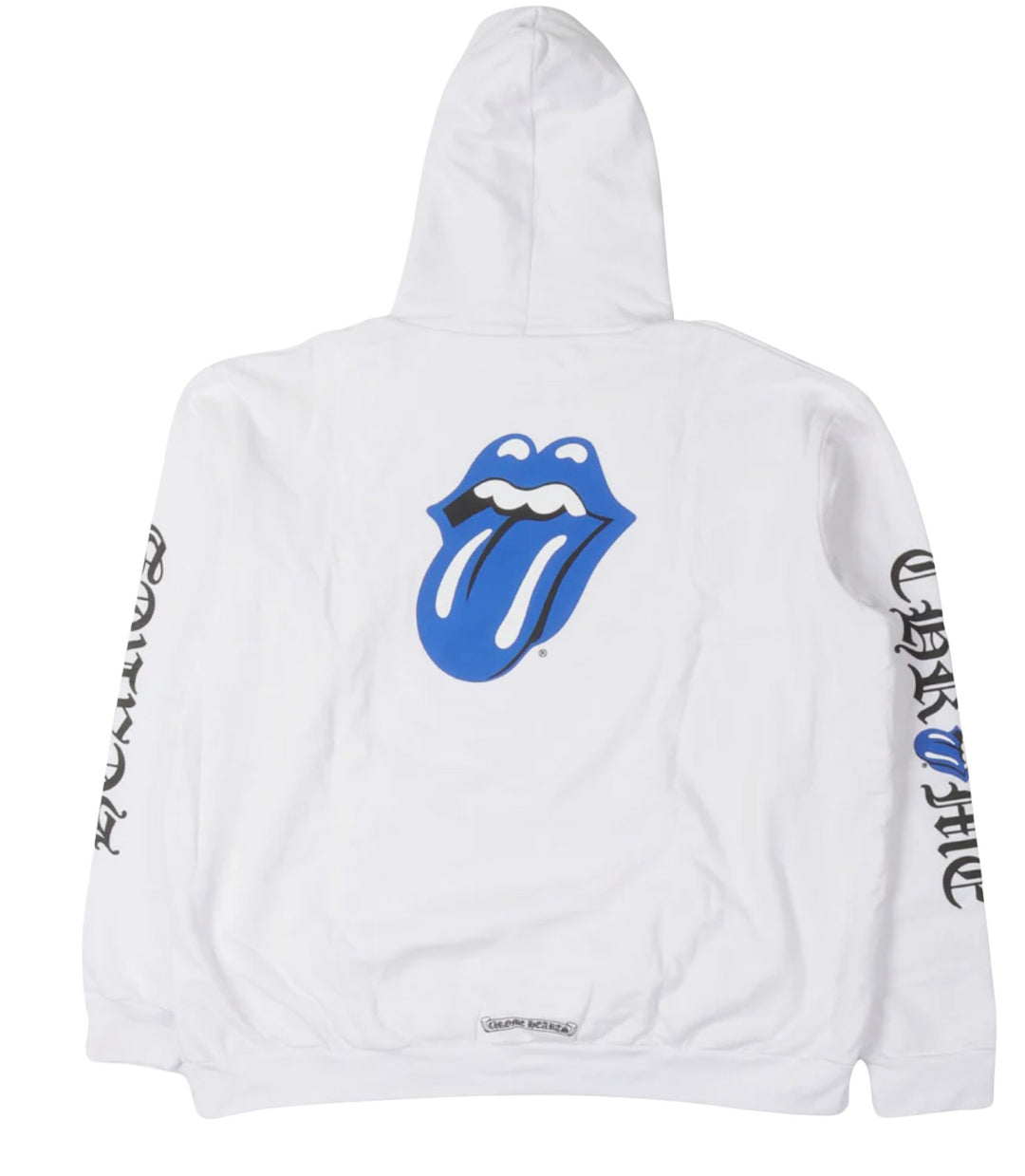 CHROME HEARTS 'ROLLING STONES' WHITE/BLUE HOODIE
