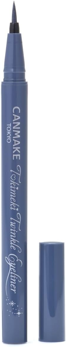 Canmake Tokimeki Twinkle Eyeliner 02 Star Dew Liquid Eyeliner Fine Pearl Felt Pen Navy