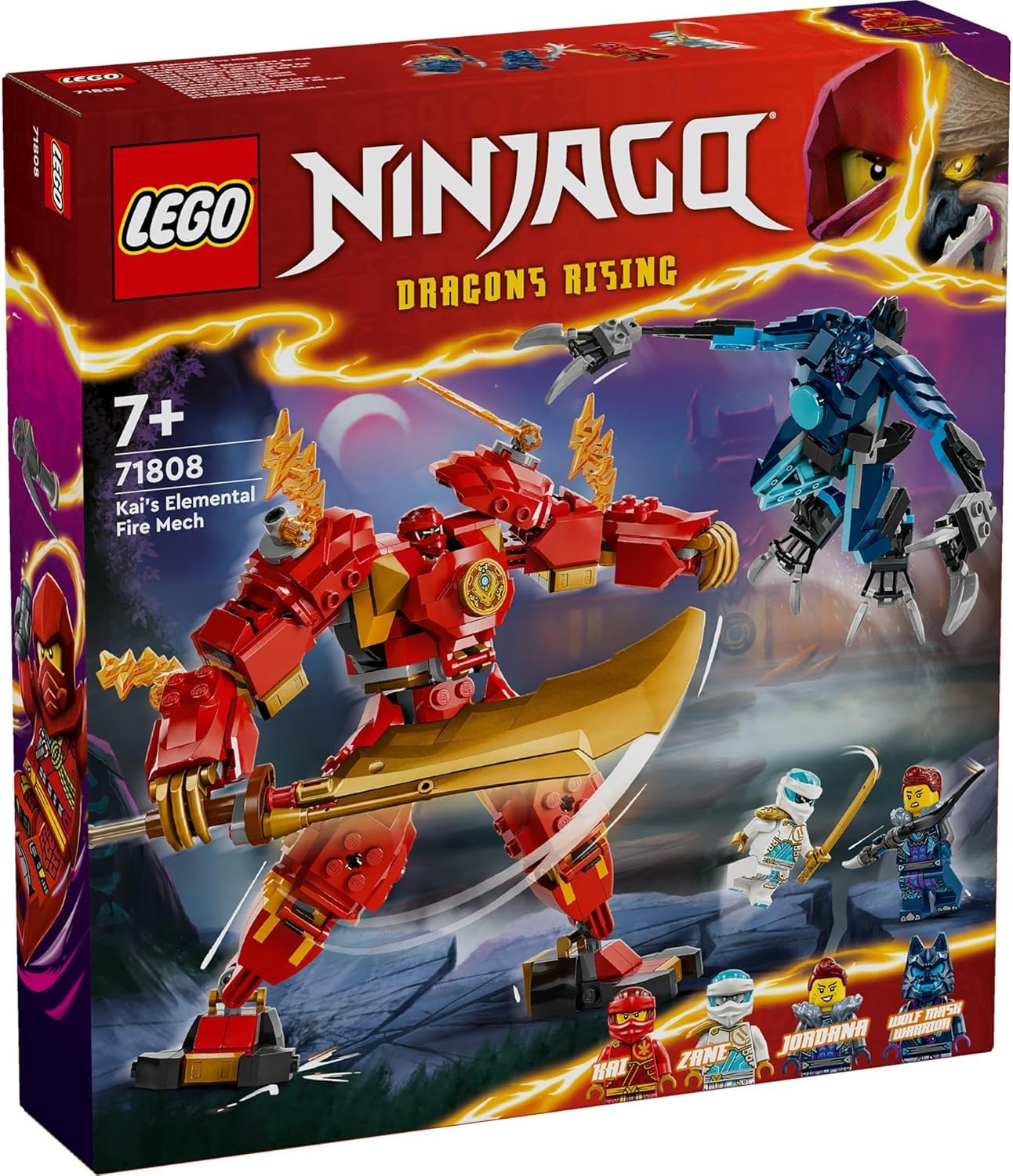 LEGO Ninjago 71808 Kai's Element Power Mech Suit, Toy, Present, Blocks, Boys, Girls, Children, 7, 8, 9 Years, Elementary School Students, Battle, Robot