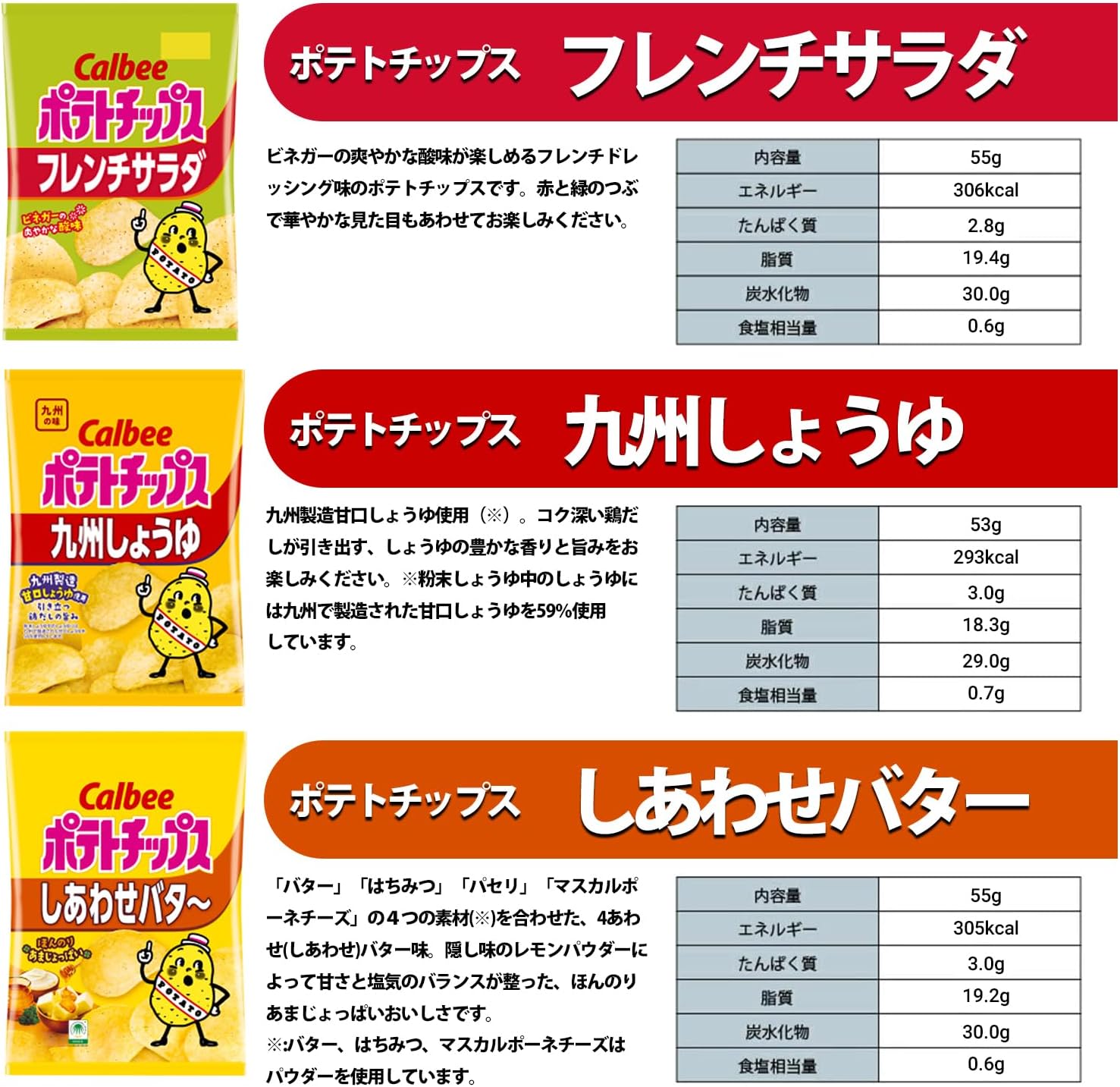 Calbee Snack Assortment Set Potato Chips, Karaage Potato, Pizza Potato 12 Varieties