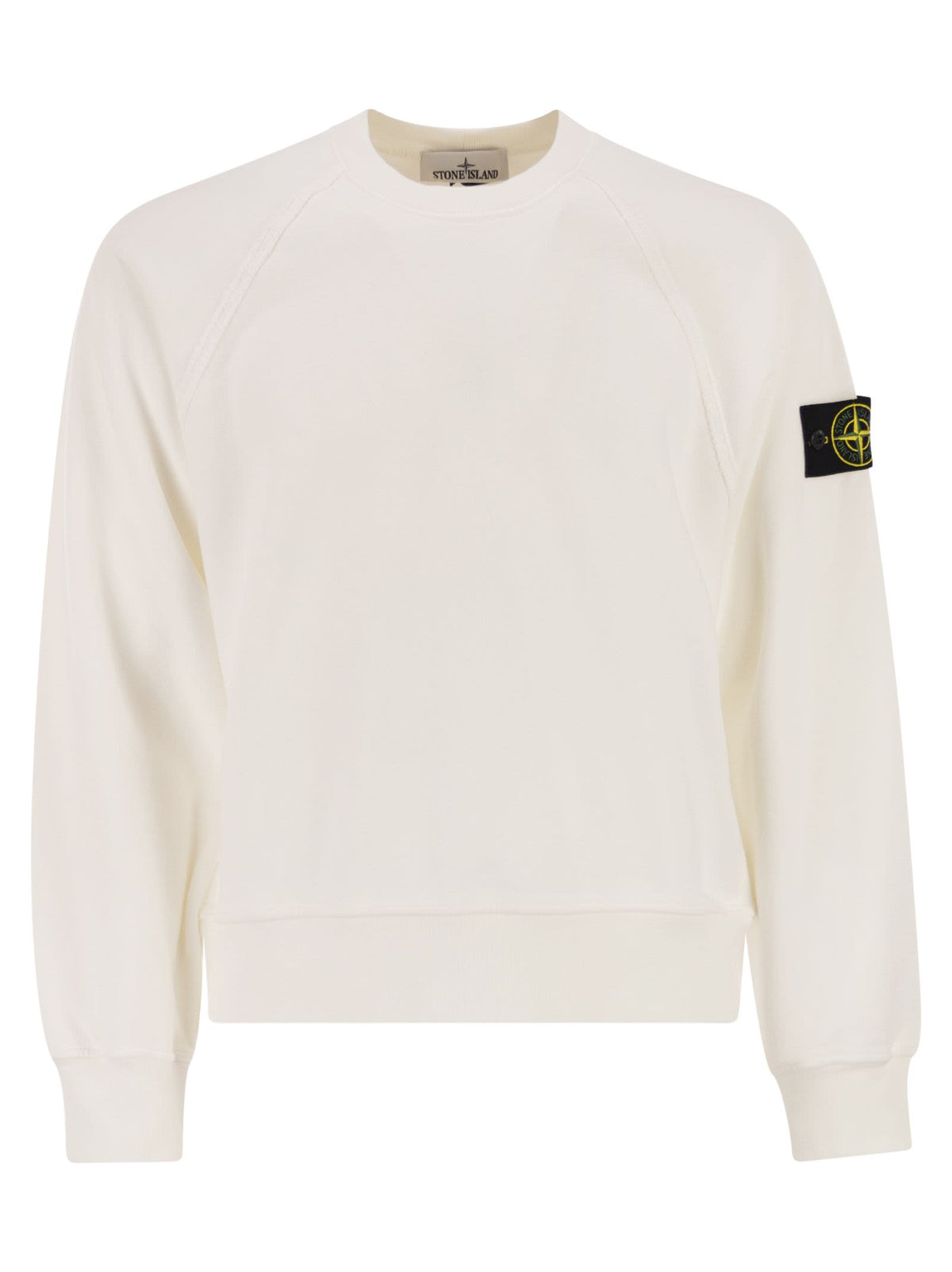 Stone Stone Island Oversized Crew Neck Sweatshirt With Raglan Sleeves - Image 2