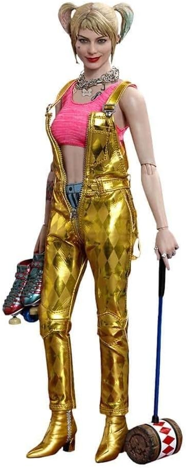 Hot Toys Movie Masterpiece - Harley Quinn's Brilliant Awakens BIRDS OF PREY - Harley Quinn (Gold Overalls Version) 1/6 Scale Figure, Red MM#565