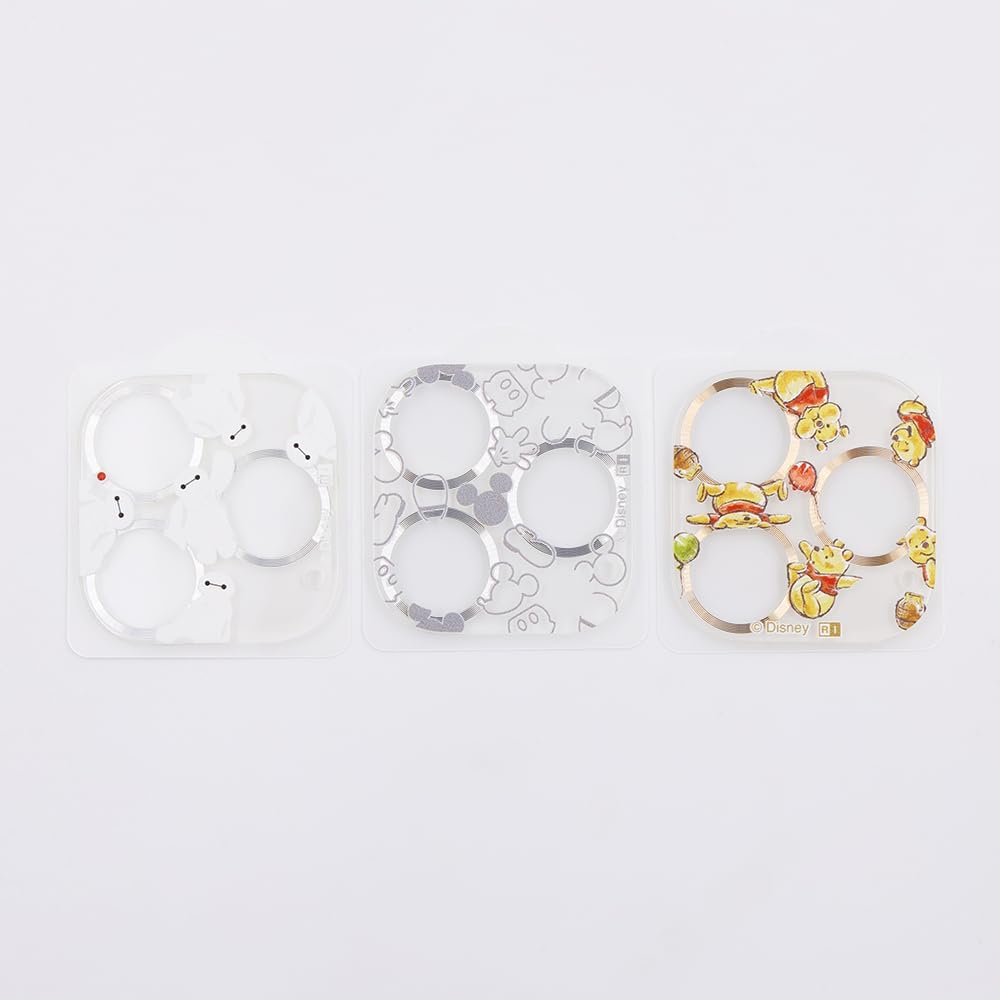 Inglem iPhone 16 Pro / 16 Pro Max / 15 Pro / 15 Pro Max (2024 Release) Film Disney Glass Film Camera Protection Integrated Clear 10H Hardness Smartphone Film Camera Film Camera Film Winnie the Pooh _