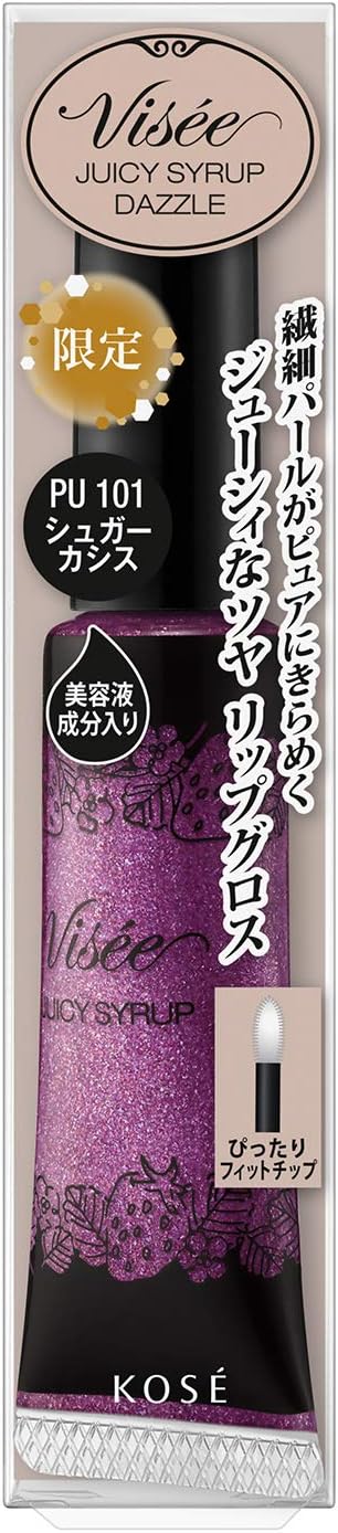 Visee Liche Juicy Syrup Dazzle Lipstick PU101 Sugar Cassis 0.3 oz (9.5 g) (1)