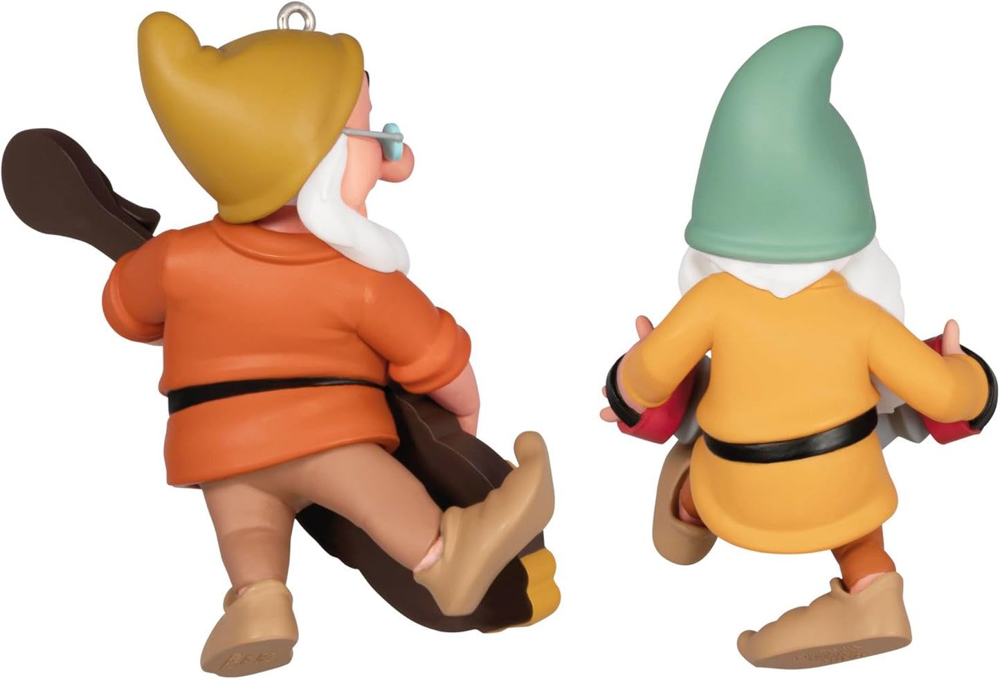 Adornos de Navidad de Recuerdo de Hallmark Disney Princesas de Disney 2024, Blancanieves y los Siete Enanitos Tímido y Sabiondo, Juego de 2