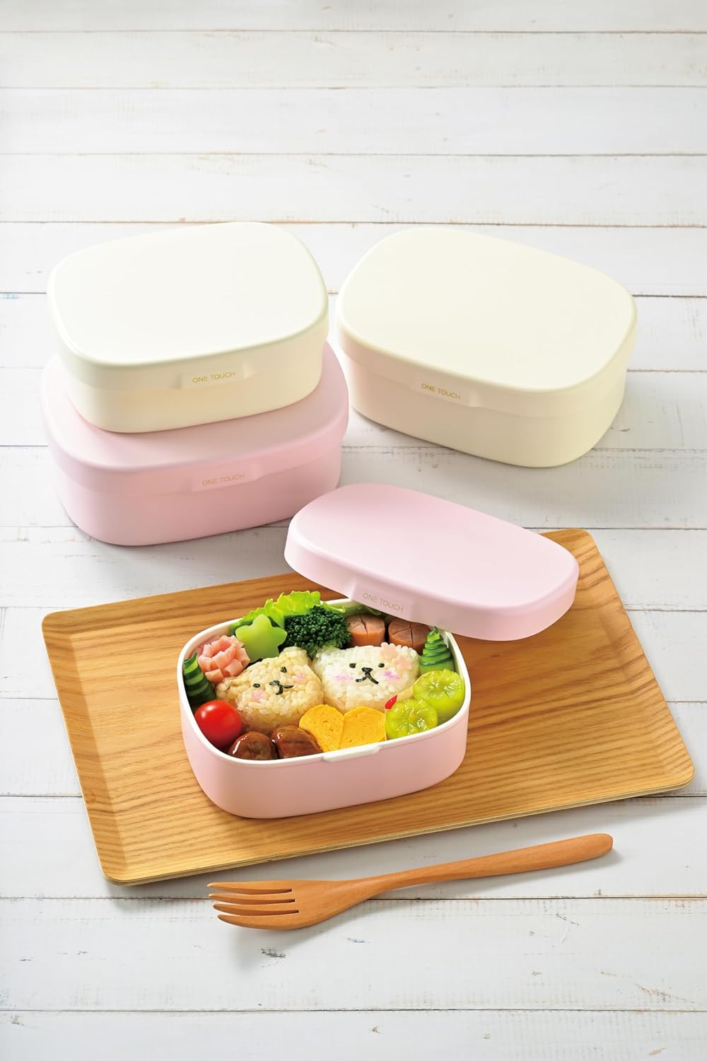 Tatsumiya (たつみや) HAKOYA Quick-Clean Bento Box, One-Touch, Made in Japan, M, 600ml, White, Microwave and Dishwasher Safe