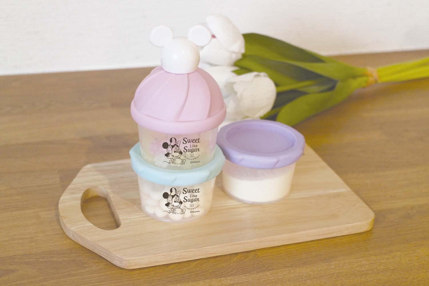 Nishiki Kasei Milk Powder Case, Minnie Mouse, Ice