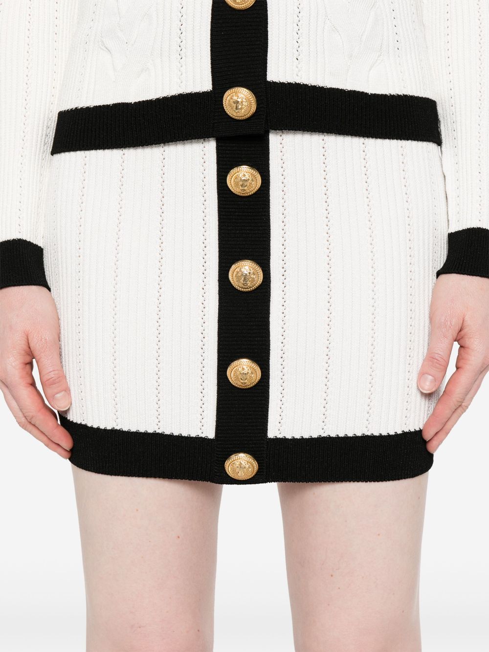 Balmain バルメインニットボタン付きミニスカート - Image 2