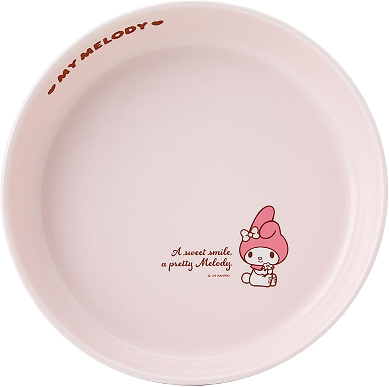 Sanrio 185931 My Melody Plate, 8.3 inches (21 cm), Microwave, Dishwasher, Dish-Dryer, Ceramic, Curry Plate, Pasta Plate