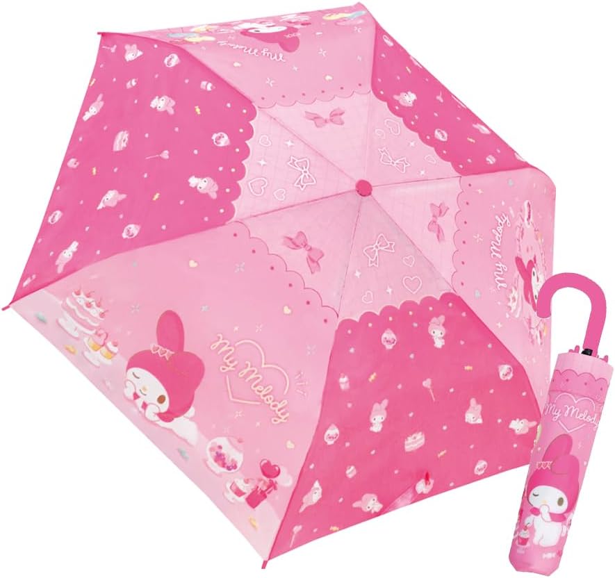 Jays Planning My Melody Pink World 90472 Folding Umbrella, 20.9 inches (53 cm)