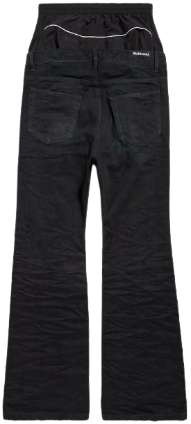 BALENCIAGA 'LAYERED' BLACK JEANS