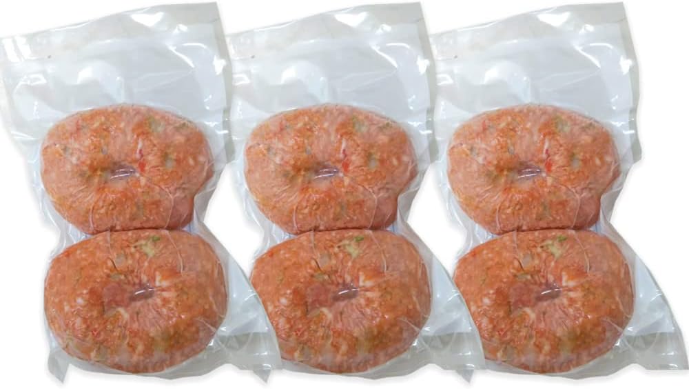 Additive-free, 100% Beef Yuzen Hamburger, 6 Pieces (2 Vacuum Packs x 3), Meiwa Foods Osaka Ajiyuzen Noodles