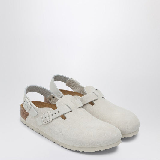 Birkenstock Antique White Suede Tokyo Loafers - Image 2