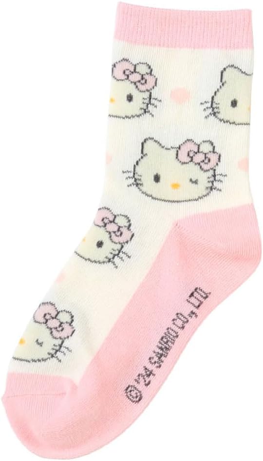 Sanrio 455199 Sanrio Kids Socks, Set of 3, Socks, 5.1 - 5.9 inches (13 - 15 cm), Hello Kitty, Hello Kitty, Character