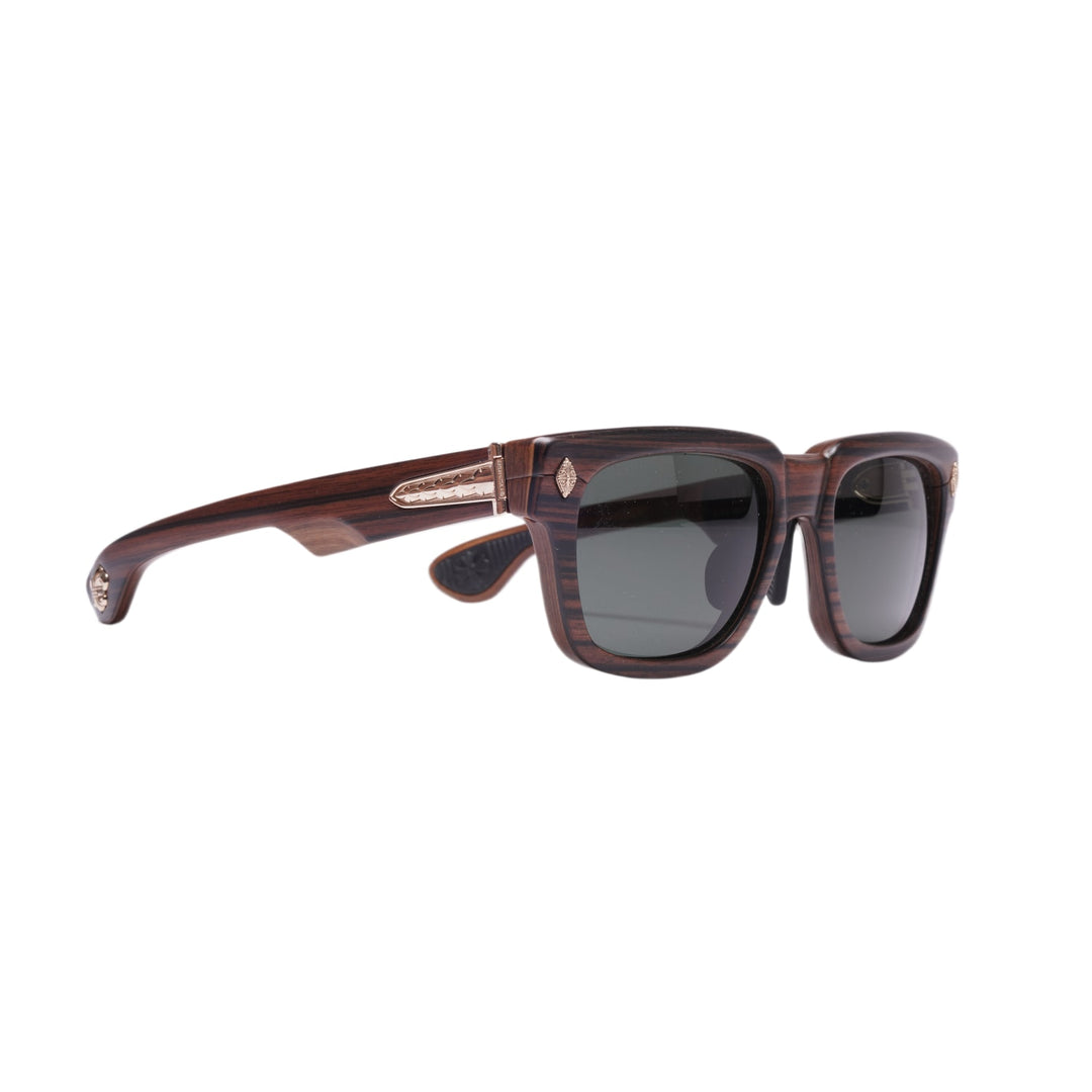 CHROME HEARTS 'EBONY' 18K GOLD LILITH SUNGLASSES