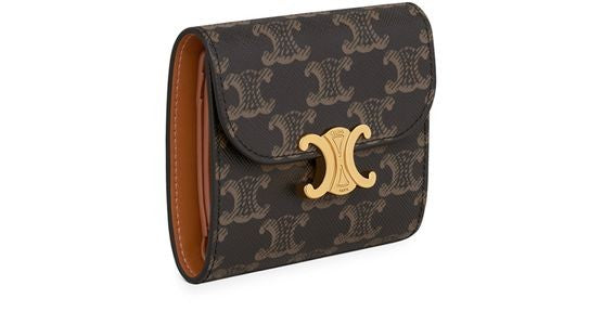 CELINE Small Triomphe wallet in Triomphe canvas - Image 2
