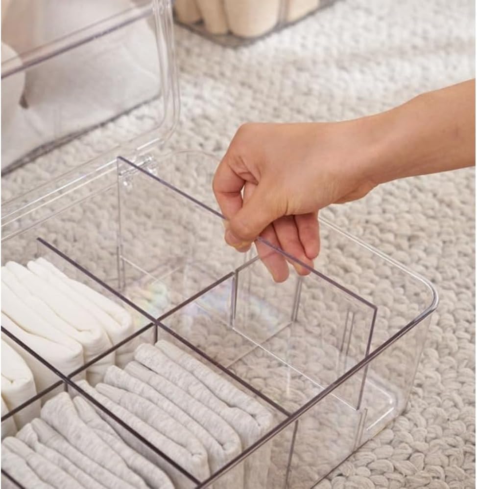 KQQK Tricker Case Card Case Large Capacity Tricker Hard Transparent Storage Box Holder Pokemon Card Case Horizontal Slot Vertical Slot (4 Grids)