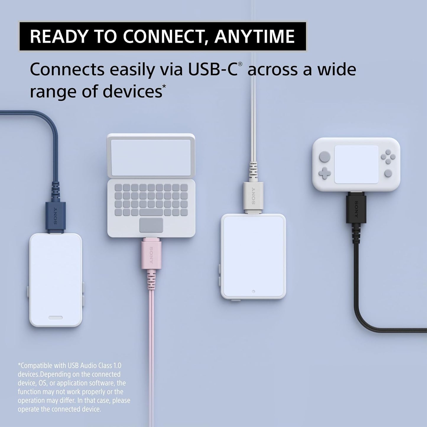 ソニー IER-EX15C USB-Cプラグ 有線インイヤーヘッドホン iPhone/Androidフォン用 多機能ボタン内蔵 音量とマイクコントロール USBオーディオクラス1.0デバイス対応 ブルー
