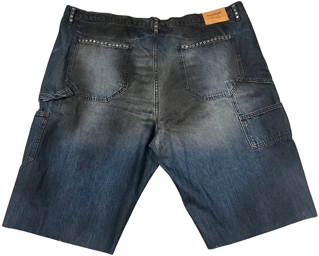 BOSSI 'DARK NAVY' STUDDED DENIM SHORTS