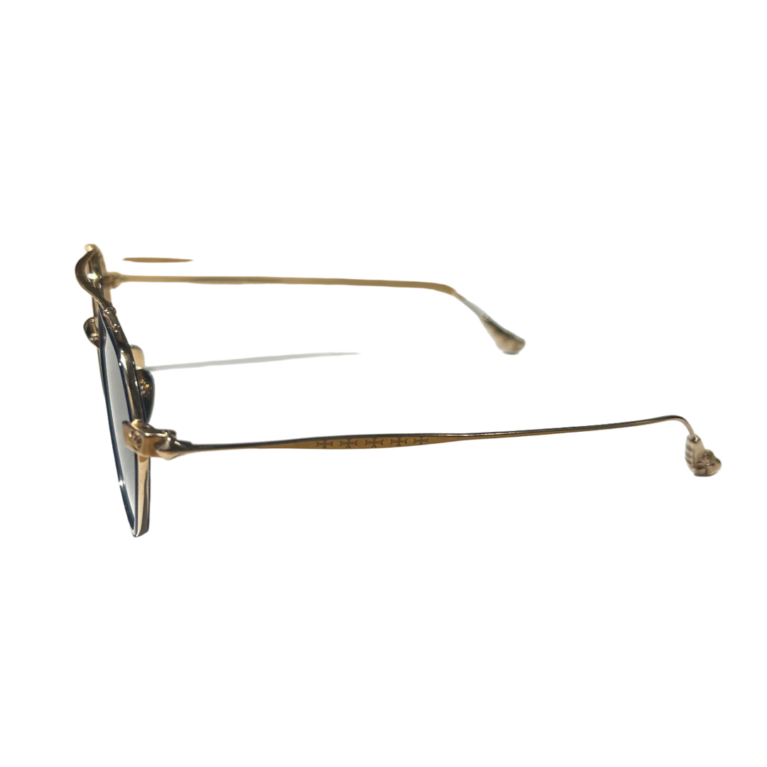 CHROME HEARTS 'GOLD/NAVY' BONE PRONE SUNGLASSES