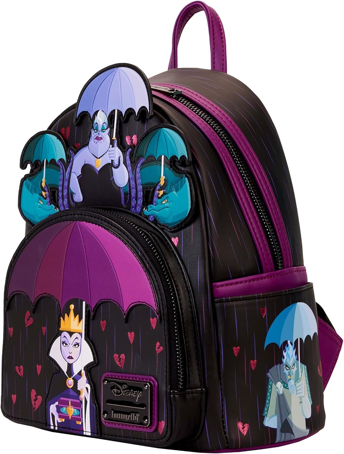 Loungefly - Disney Villains Curse Your Hearts Mini Backpack - 0671803390577, Multicolored, mini