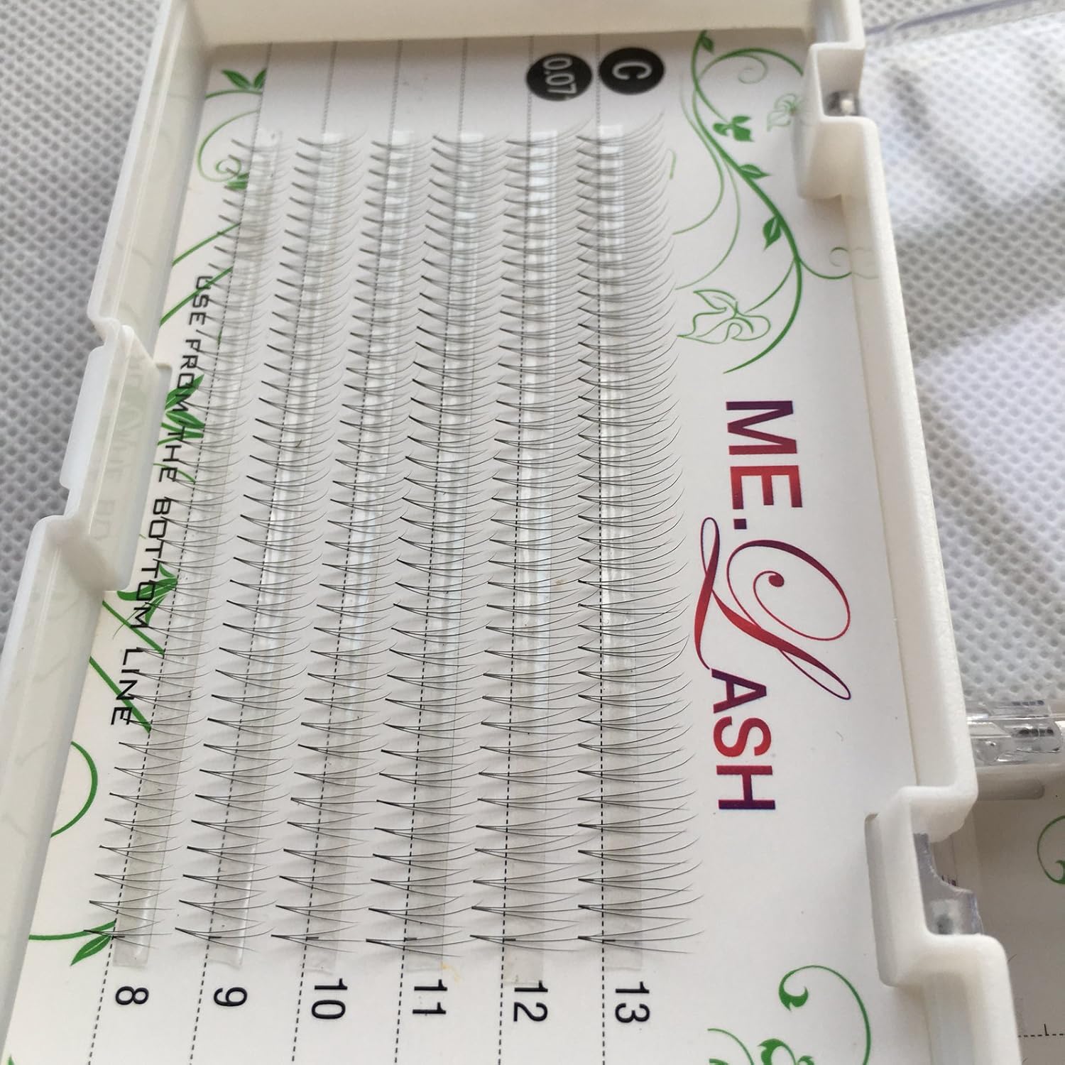 3D 0.07mm Thickness C Curl Volume Individual Grafting Eyelashes Extensions 8mm to 13mm Mixed Length Professional Makeup Lashes Natural Black Soft