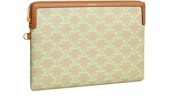 CELINE Small pouch with strap cuir Triomphe in toile Triomphe et veau - Image 2
