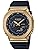 Casio G-SHOCK GA-2100 Series Men's Carbon Core Guard Digital Analog Combination Model, Metal Covered (Black x Gold)