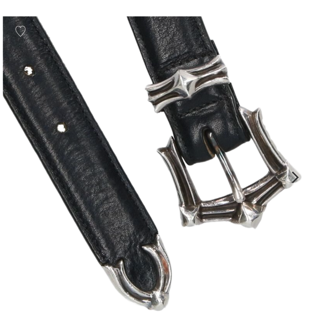 CHROME HEARTS 'WAXED PUNK' 3 PIECE LEATHER BELT