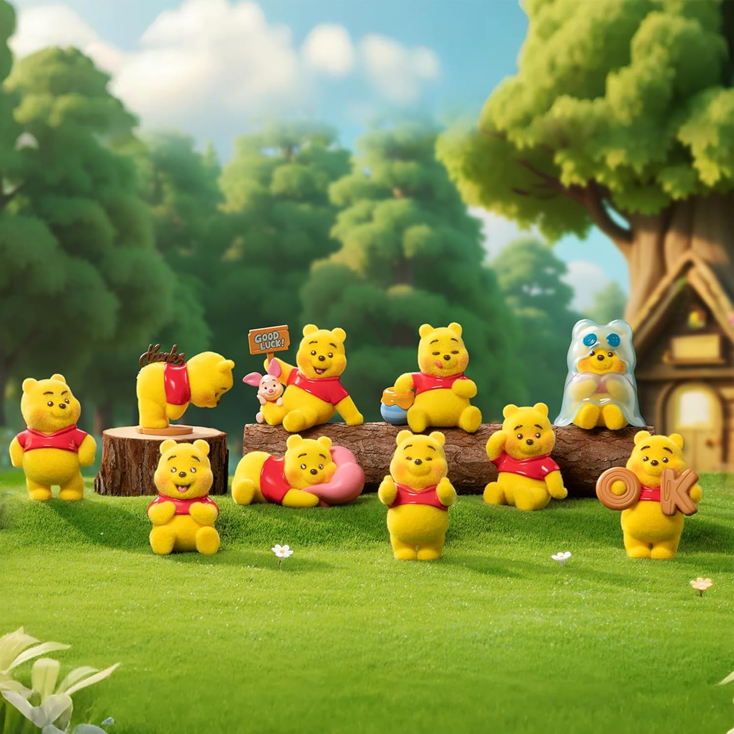 TOP TOY Disney Pooh Emotion Series [1 Piece] Gacha Gacha Blind Box Figure Soft Vinyl PVC Premium Toy Birthday Present Winnie the Pooh Character Collector's Item