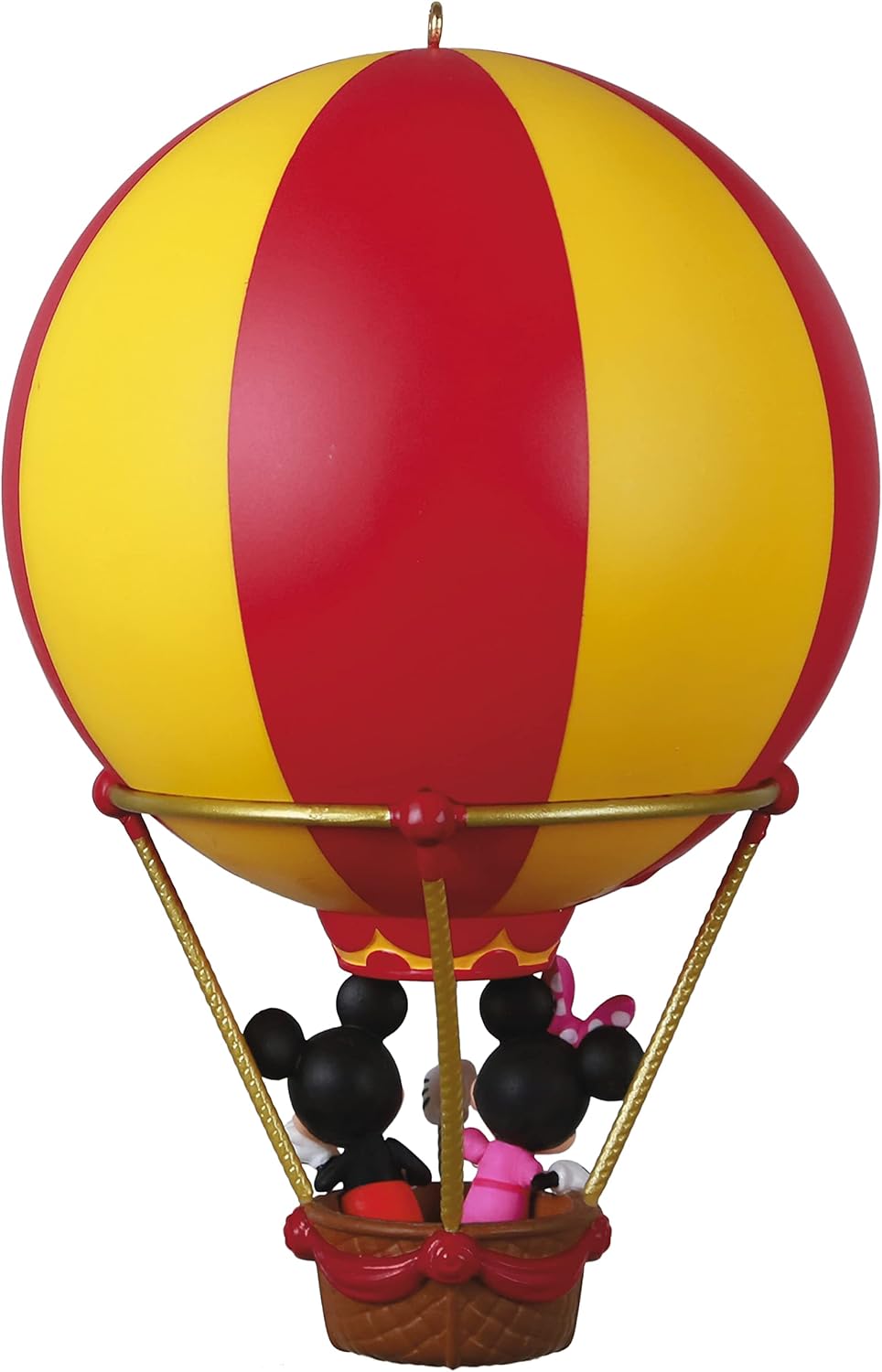 Hallmark Keepsake Adorno de Navidad, plástico 2021, globo aerostático Disney Mickey y Minnie High Flying Friends