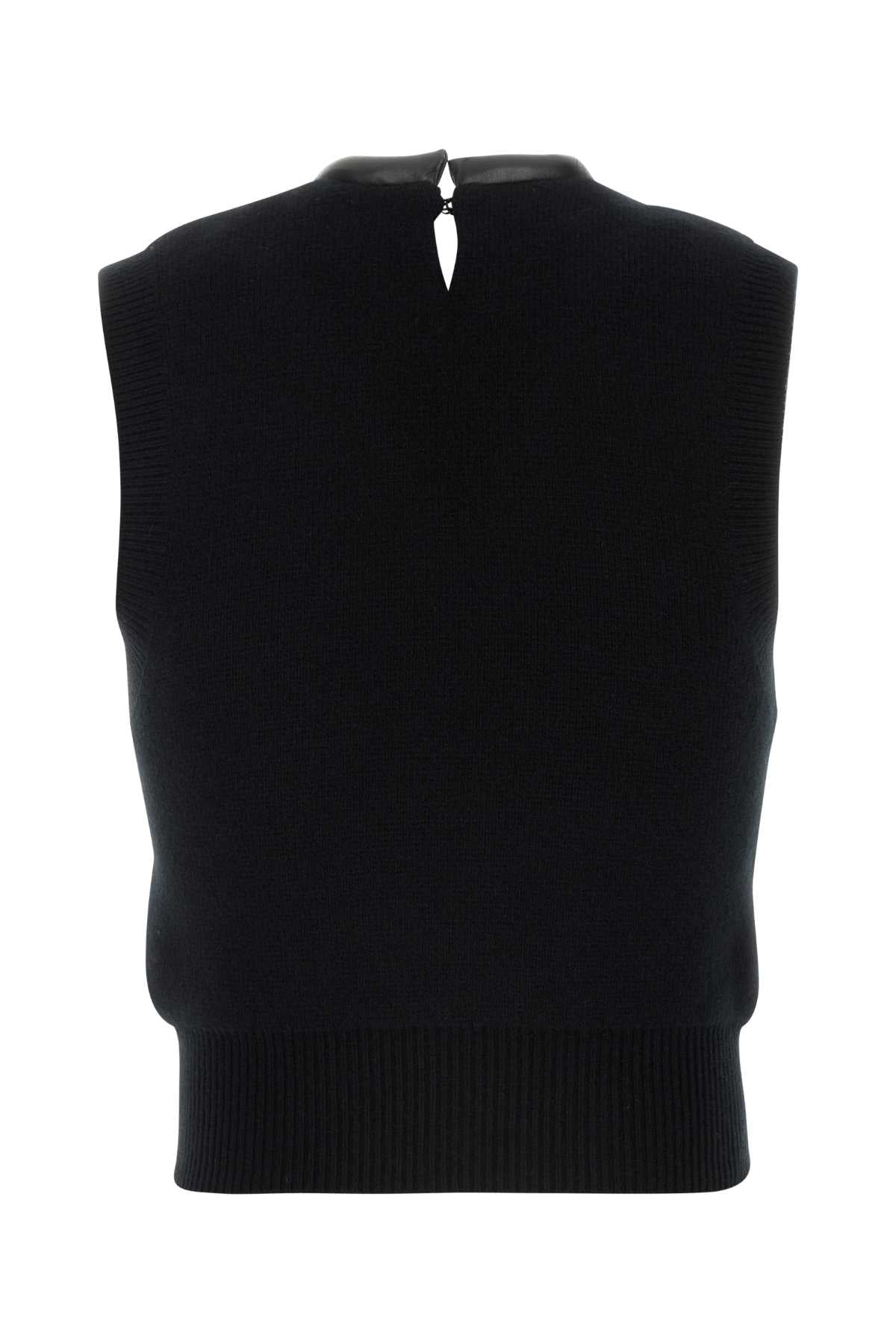 Alexander Wang アレクサンダー・ワンブラックストレッチウールブレンドベスト - Image 2