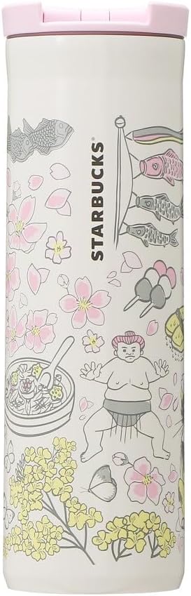 Starbucks Tumbler Japan Limited Edition, Been There Series, Botella de acero inoxidable, Japan SPRING, 16.5 fl oz (16.0 fl oz)
