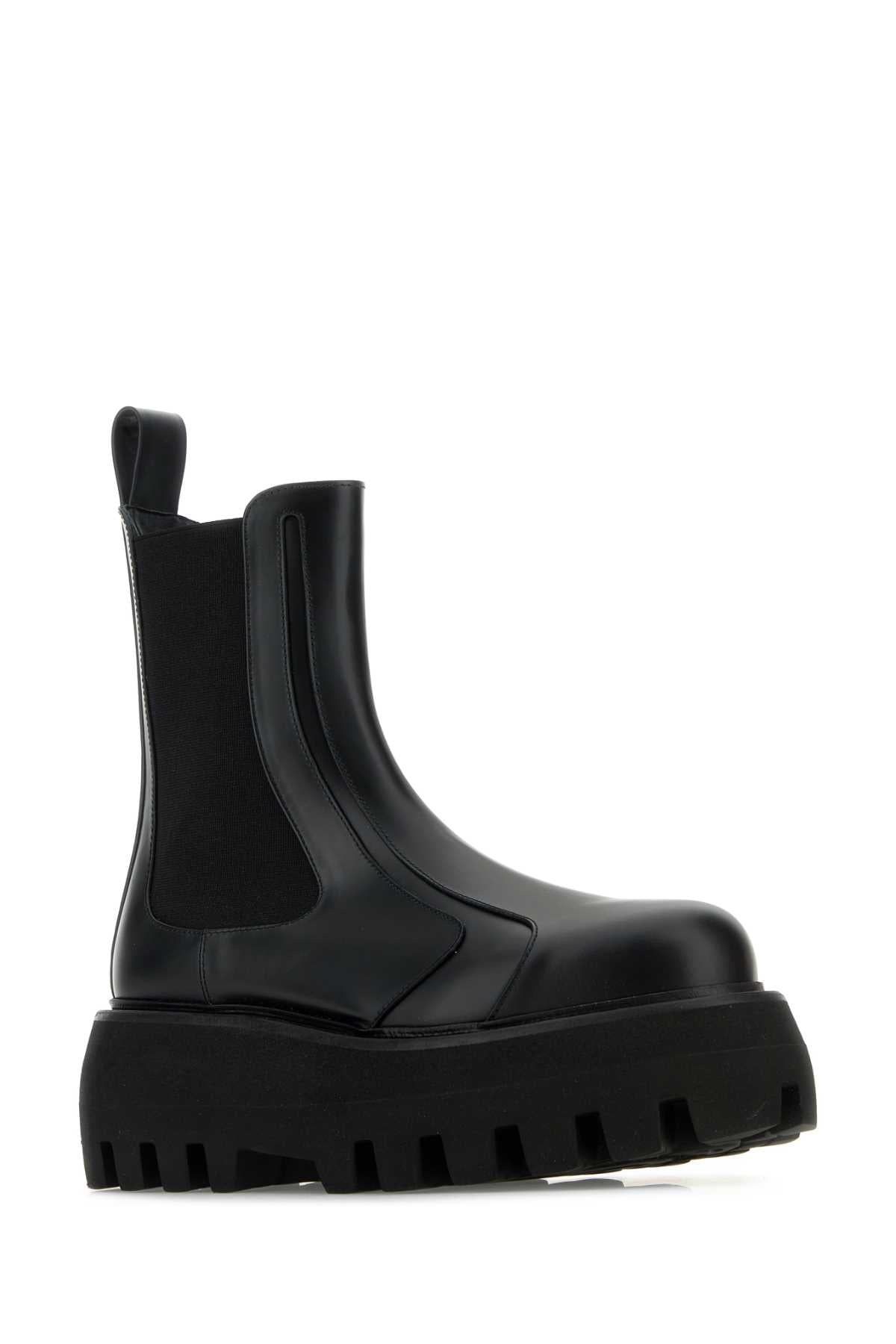 Alexander Mcqueen アレクサンダーマックイーンブラックレザーチェルシーソファアンクルブーツ - Image 2