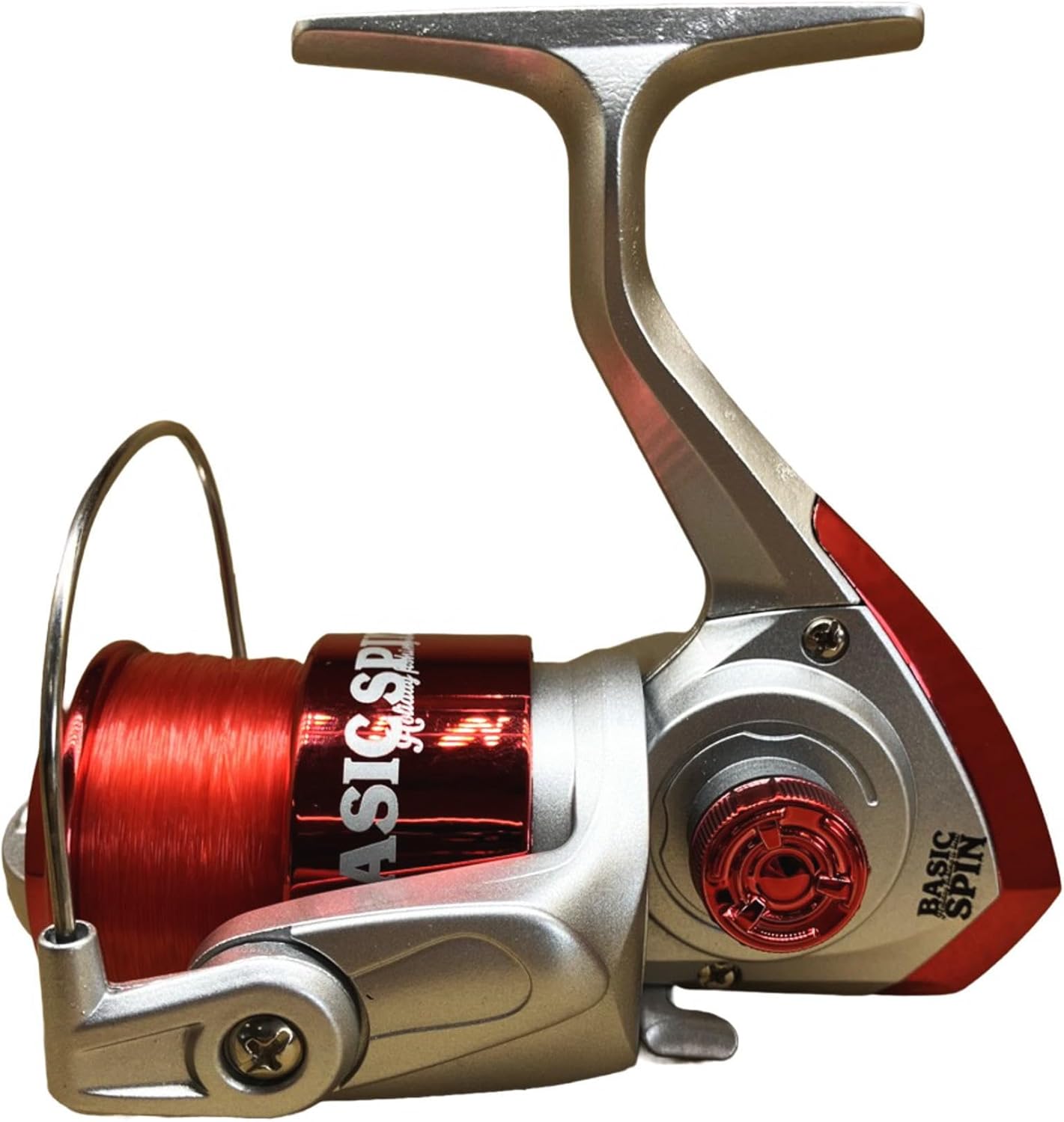 Riseway 3000 Basic Spin Reel with Thread No. 4 - 110 m, Red