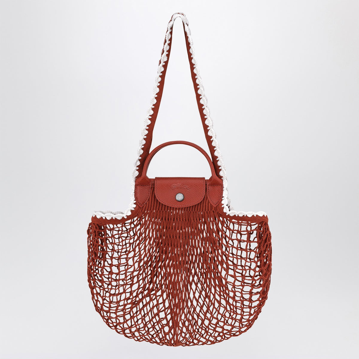Longchamp Longchamp L テラコッタ色のルプライアージメッシュバッグ - Image 2