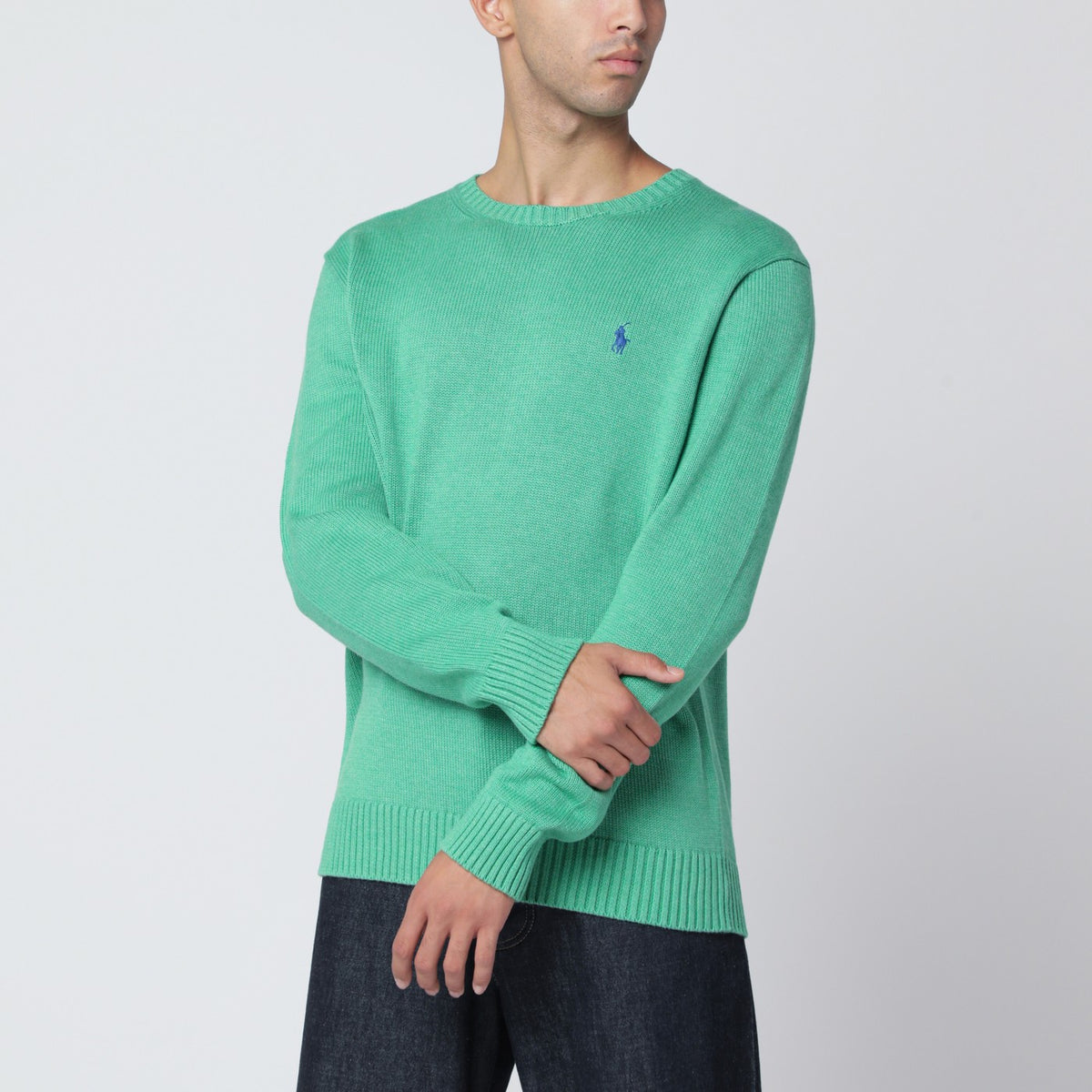 Polo ポロラルフローレングリーンコットンセーター - Image 2