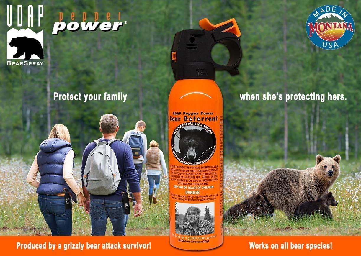 UDAP Bear Spray with Holster (Adopted by the US Forest Service) Regular Imported Item Bear Spray Commercial Use Municipal Introduction Corporate Dedicated Holster