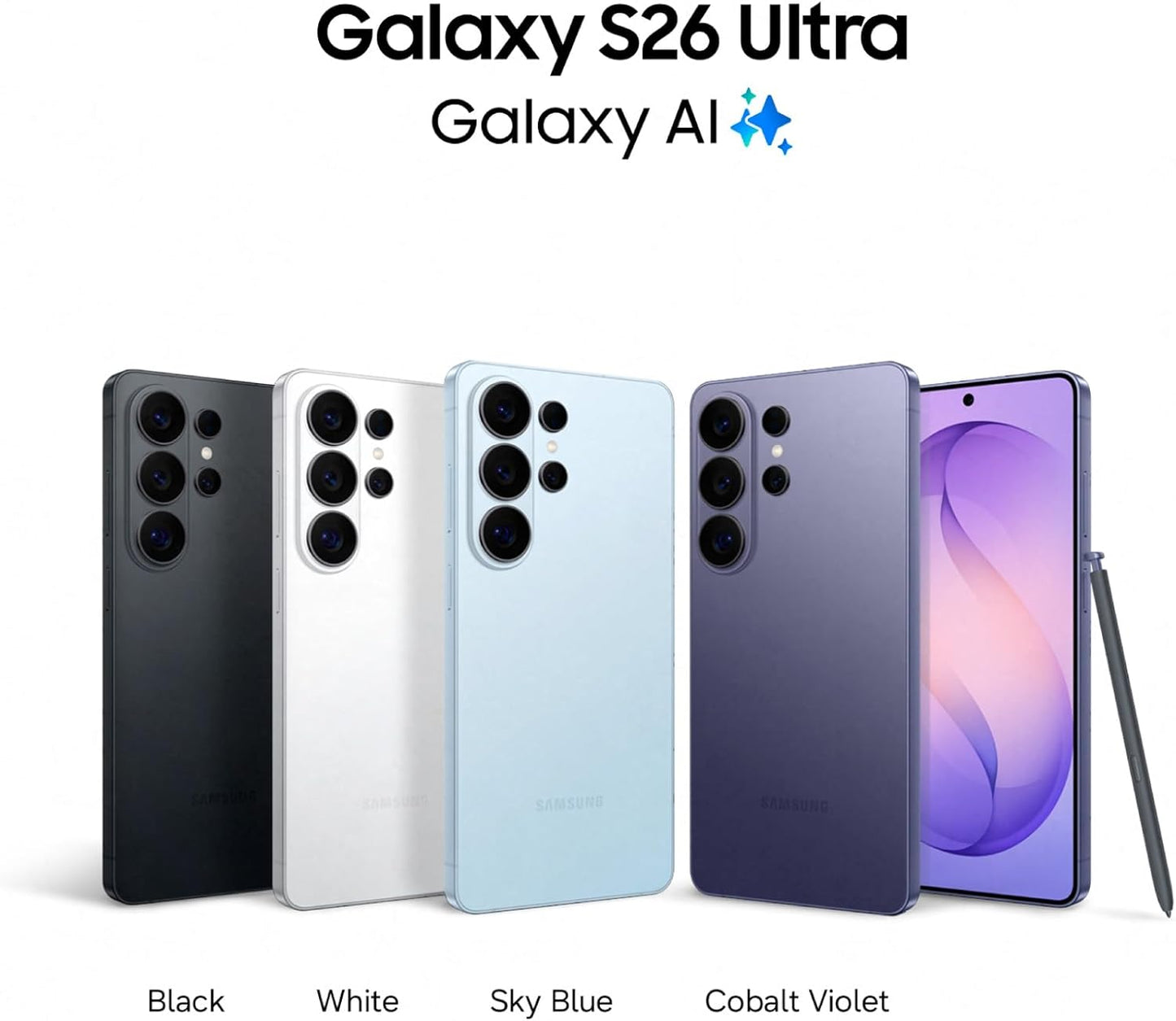 Samsung Galaxy S26 Ultra 1TB Black, Galaxy AI Compatible, SIM Free Smartphone, Mobile Phone, FeliCA Compatible, Genuine Samsung, 6.9 Inch, Lightweight Approx. 7.4 oz (214 g), IP68 Waterproof and Dustproof, QHD+, Battery 5,000 mAh, SM-S948QZKFSJP