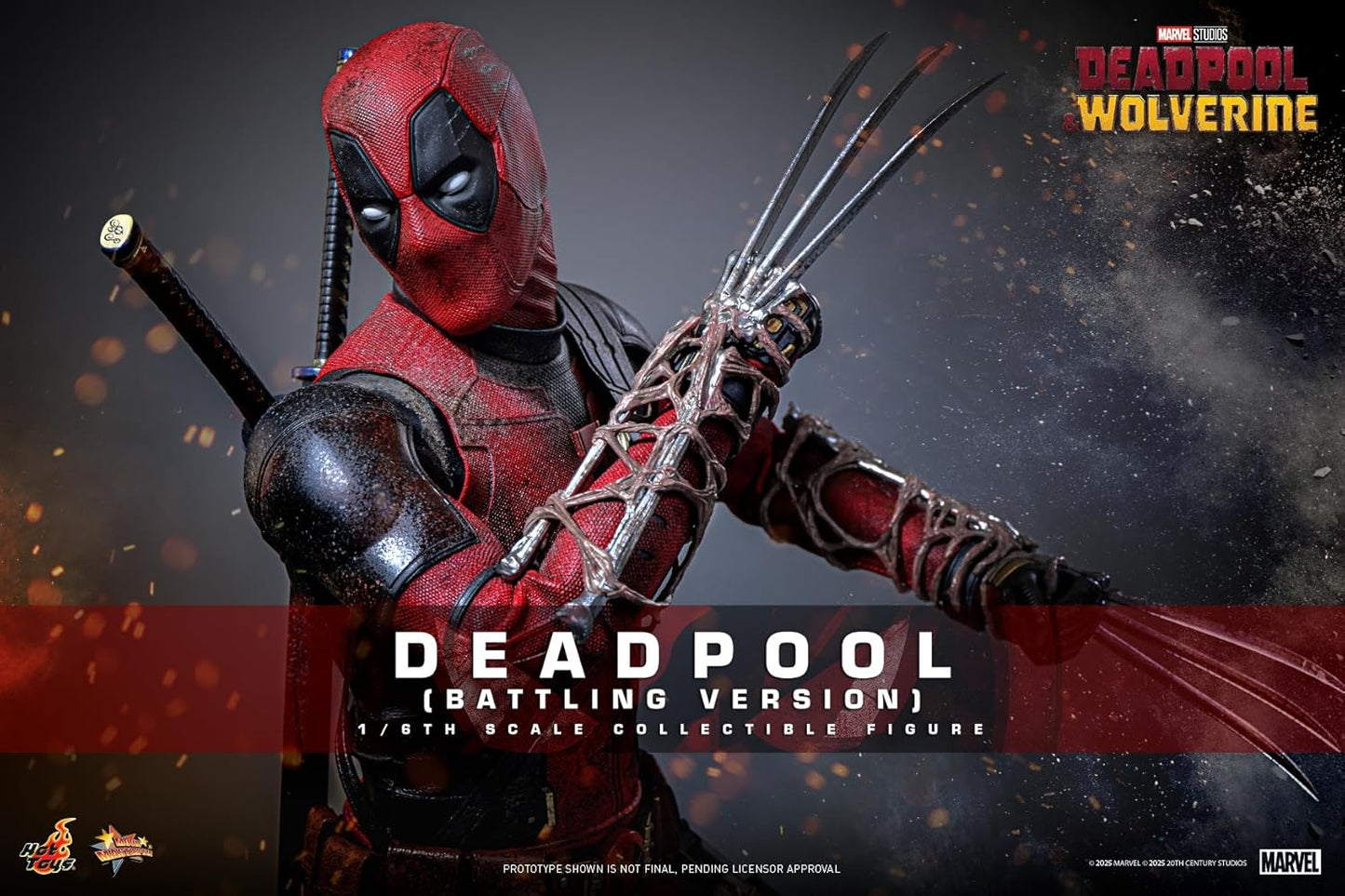 Movie Masterpiece Deadpool & Wolverine Deadpool (Battle Version) 1/6 Scale Figure