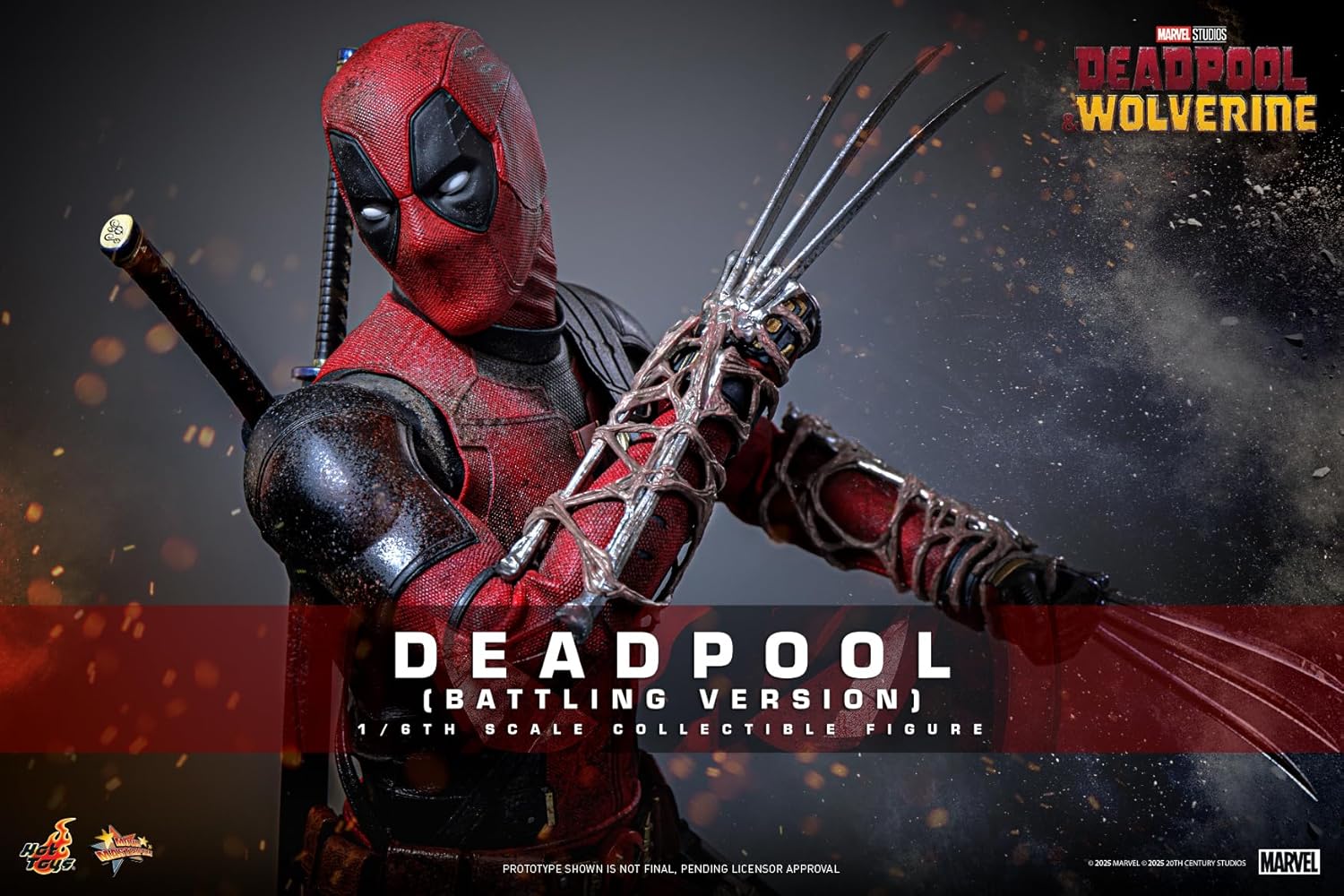 Movie Masterpiece Deadpool & Wolverine Deadpool (Battle Version) 1/6 Scale Figure