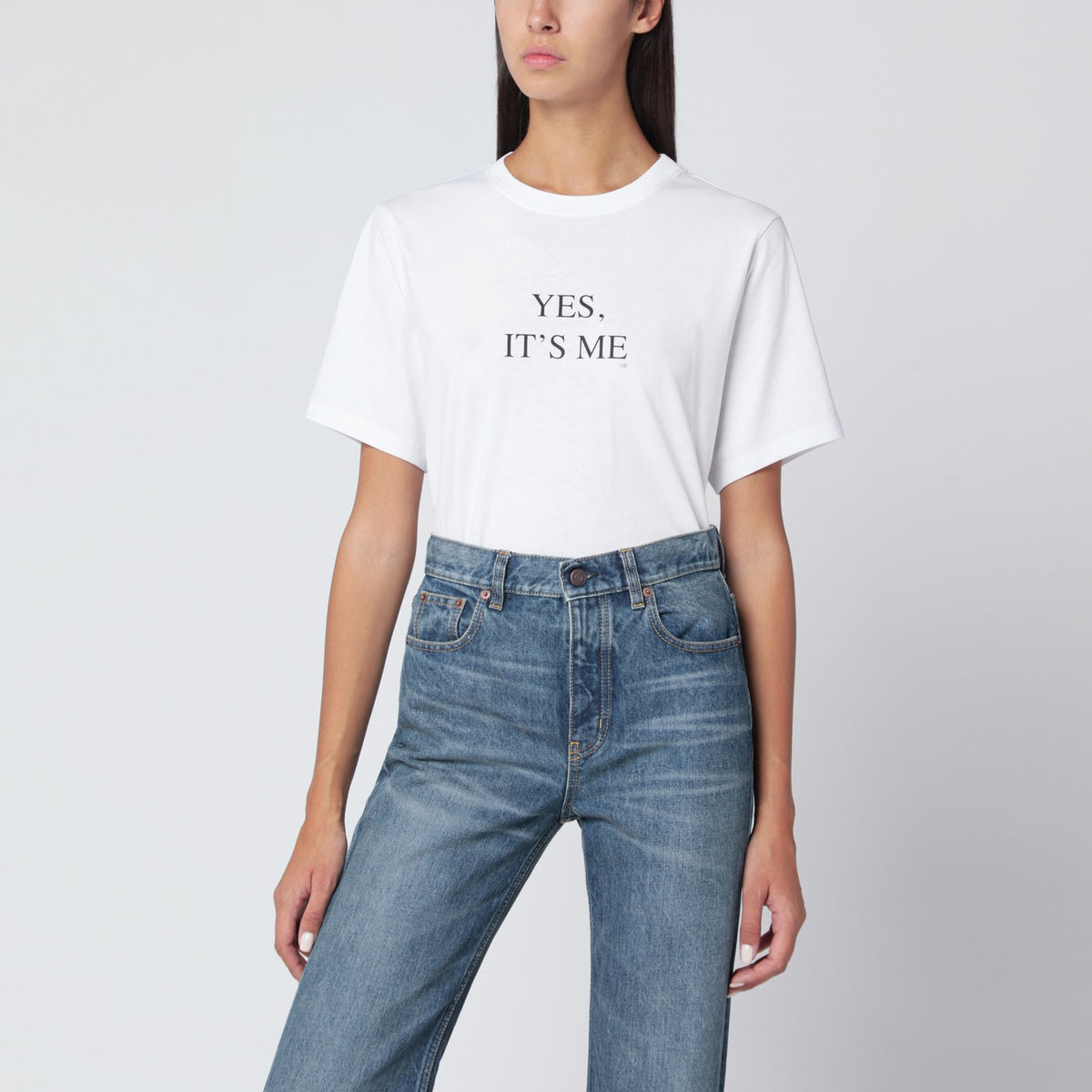 Victoria ビクトリア・ベッカム「はい。それ」S 私」Tシャツは白い綿で - Image 2