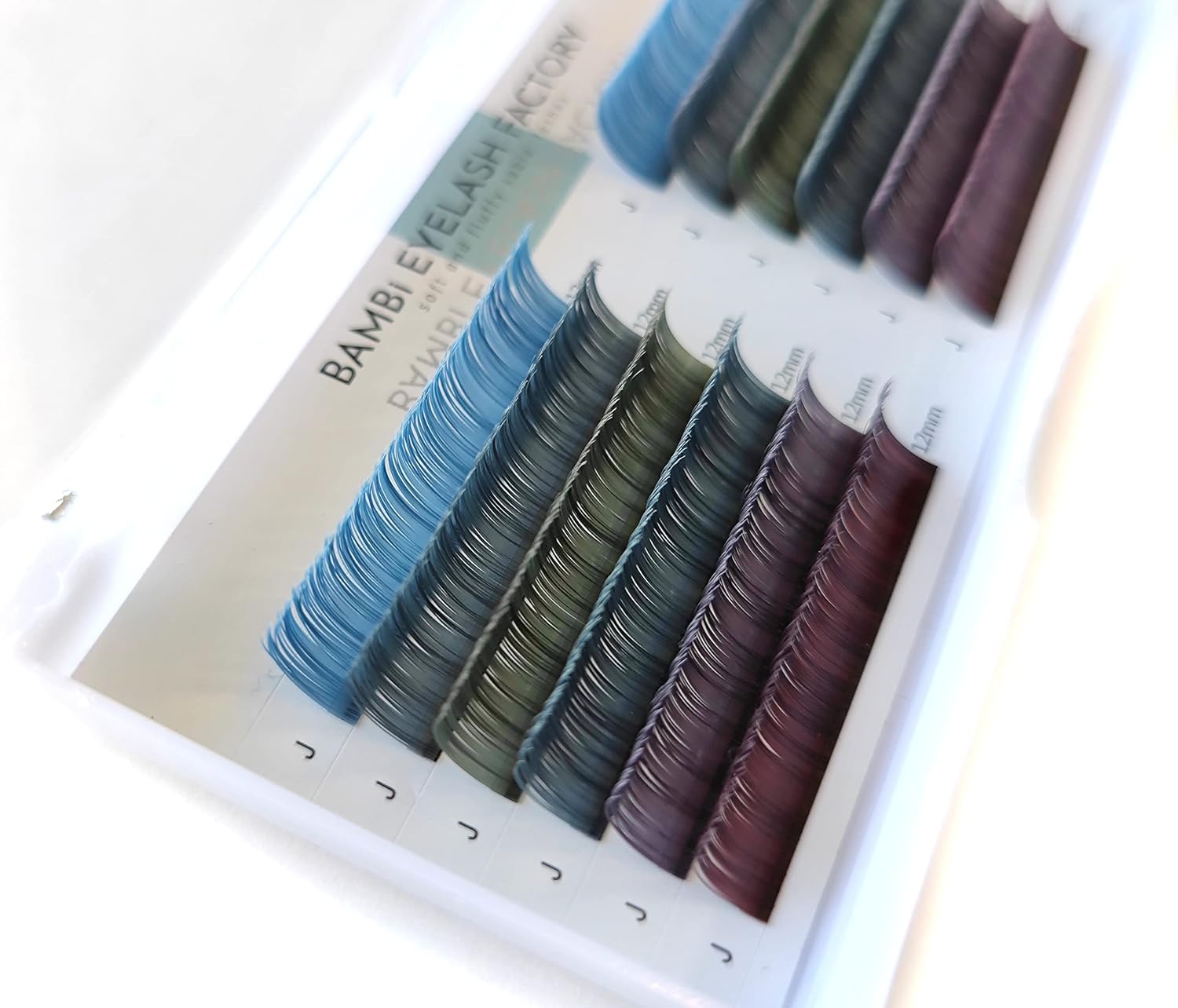 Eyelash Extensions Flat Color (Gurege MIX) J/C/CC/D Curl 0.15mm (8-13mm) (C Curl, 10/11mm)