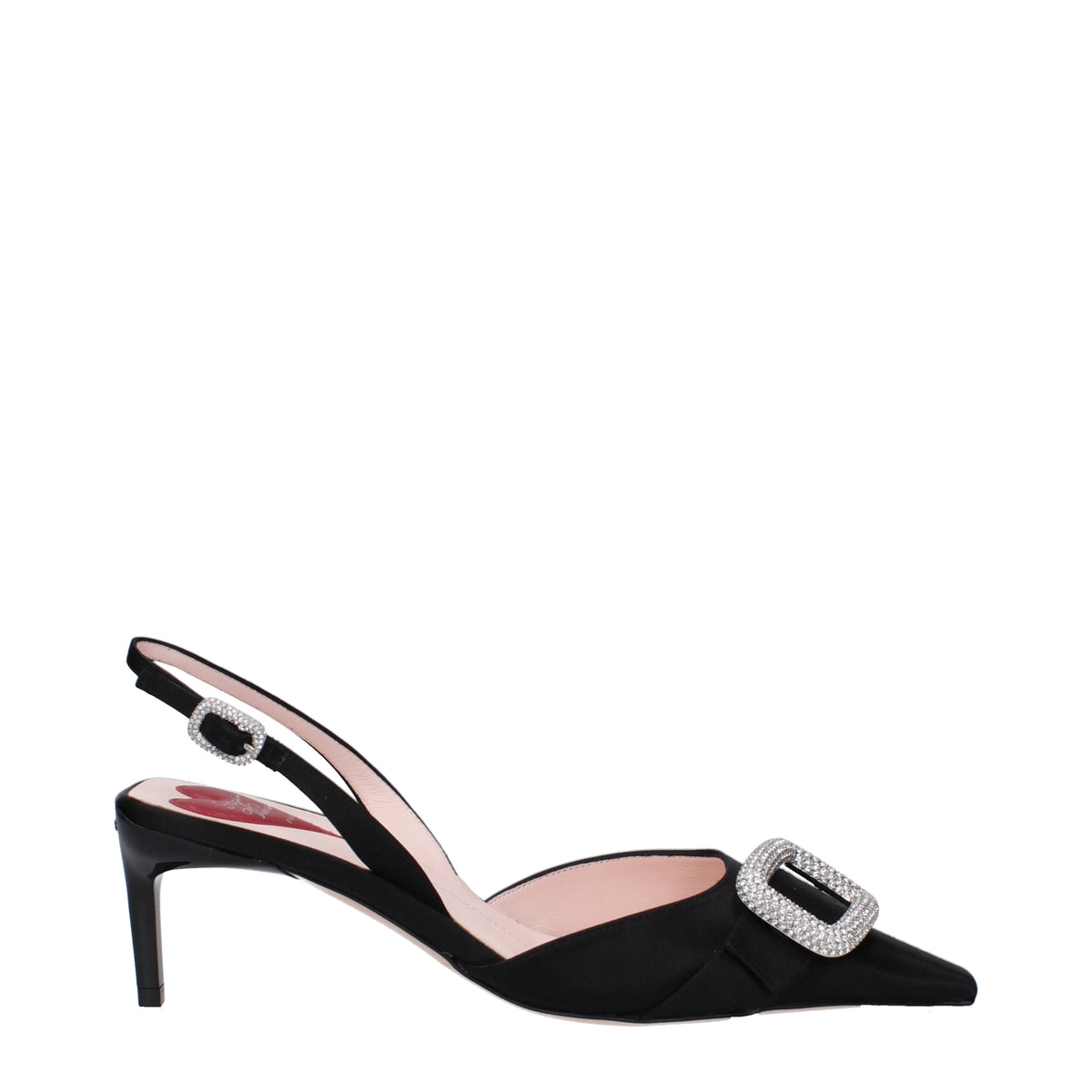 Roger ロジャー・ヴィヴィエ・ドーサイ・サンダルの女性サテン・ブラック - Image 2