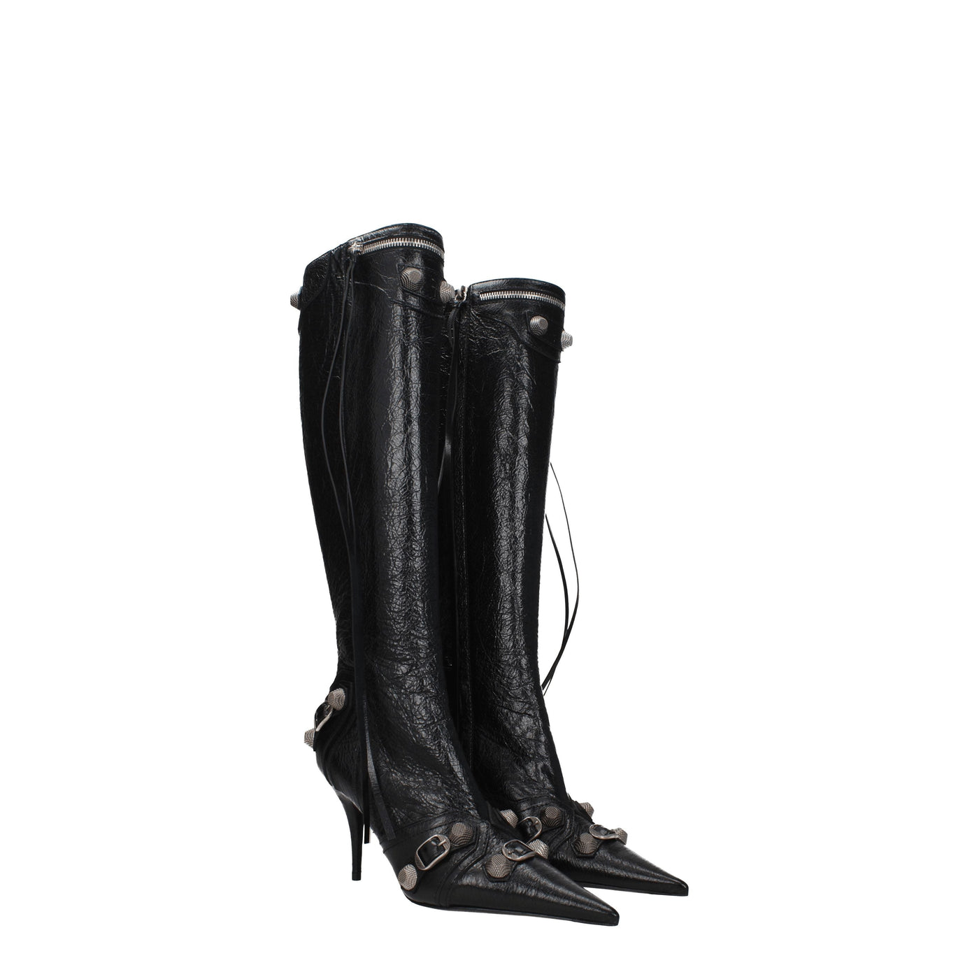 Balenciaga Boots Women Leather Black - Image 2