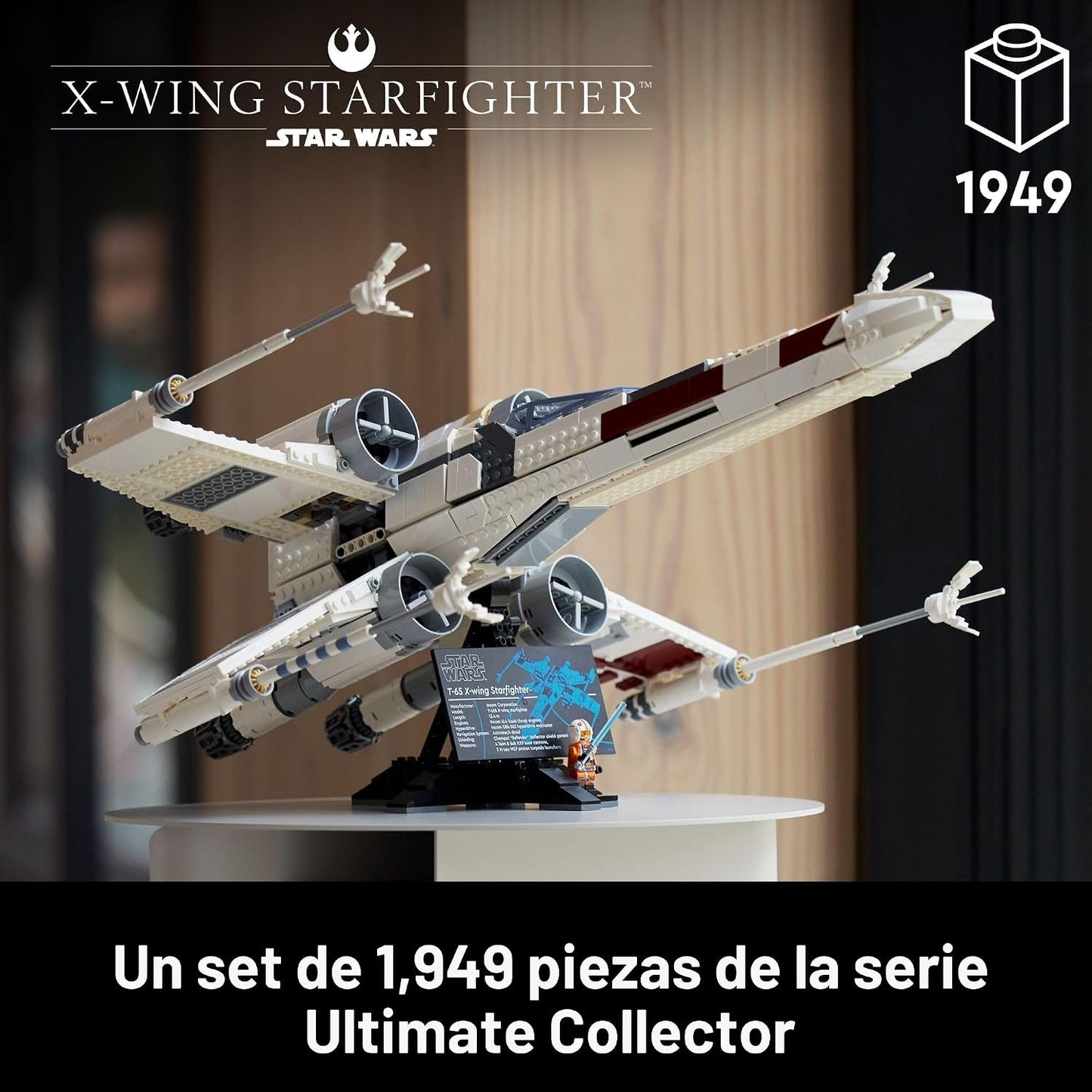 LEGO Star Wars Ultimate Collector Series X-Wing Starfighter Juego de construcción para adultos, Star Wars coleccionable para construir y exhibir con minifigura de Luke Skywalker, divertida idea de