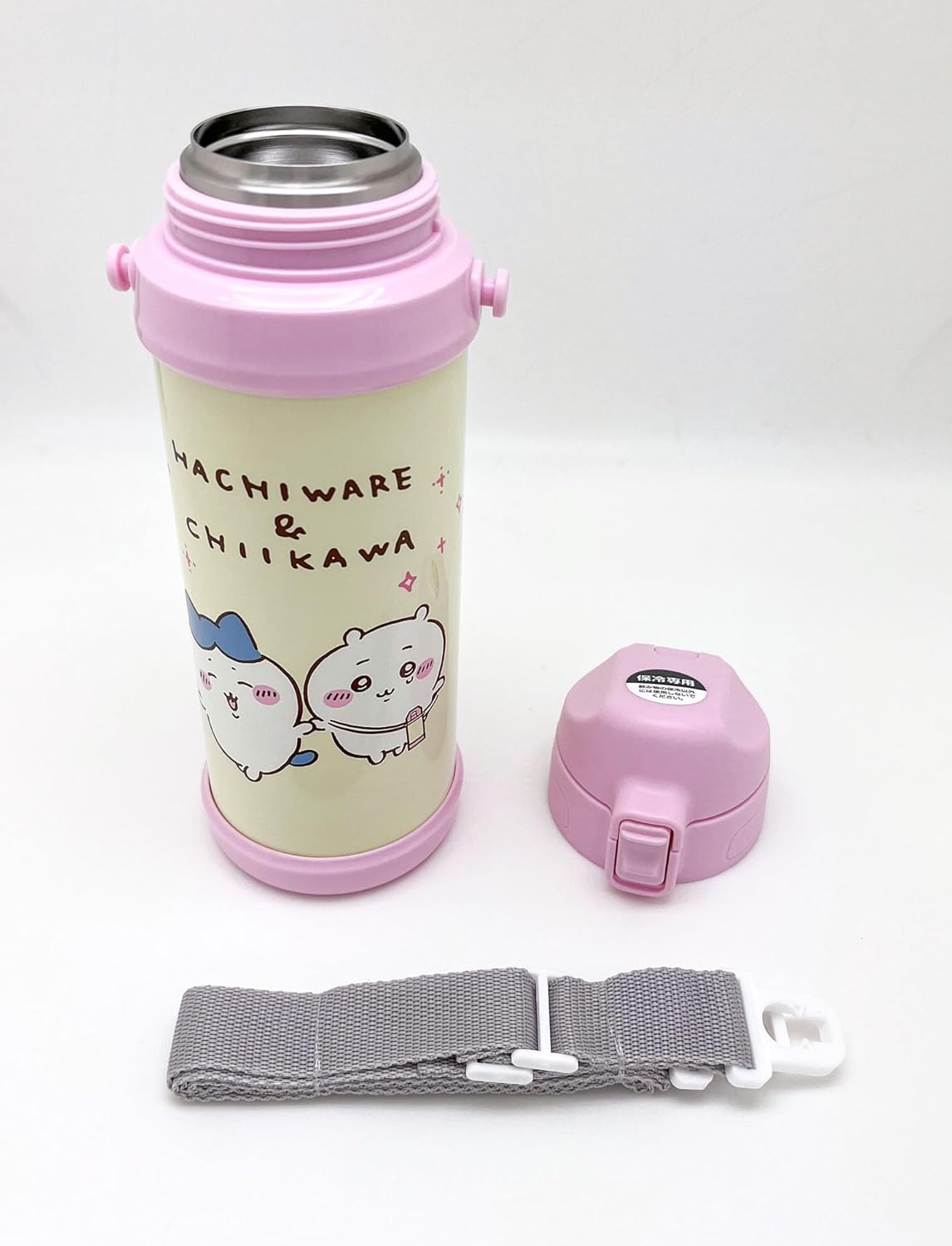 OSK OSK Water Bottle, Direct Stainless Steel Bottle, 800ml, Chiikawa, with Strap, Lock, One-Push, Cold Retention, Direct Drinking, Cute, Drink, Beverage, SBR-800D